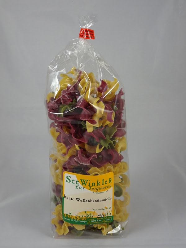 Produktbild für Bunte Wellenbandnudeln 250g